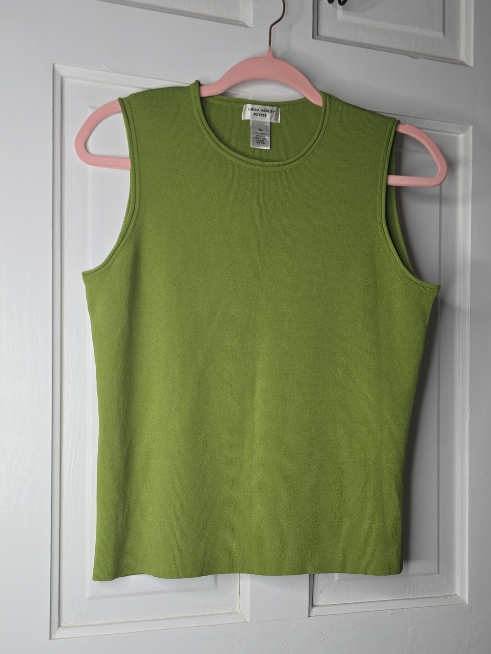 Laura Ashley Lime Green Sleeveless Knit Tank